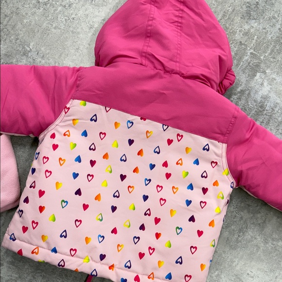 Athletech Pink Heart Puffer Jacket for Kids - Picture 6 of 6